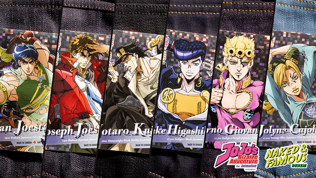JoJo's Bizarre Adventure x Naked & Famous Denim  capsule collection